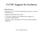 CCOW Support for Kerberos