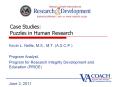 Case Studies: Puzzles in Human Research PowerPoint PPT Presentation
