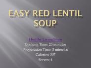 Easy Red Lentil Soup recipe