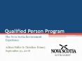 Qualified Person Program PowerPoint PPT Presentation