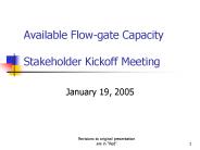 Available Flow-gate Capacity Stakeholder Kickoff Meeting