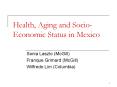 Health, Aging and Socio-Economic Status in Mexico PowerPoint PPT Presentation
