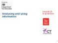 Analysing and using information PowerPoint PPT Presentation