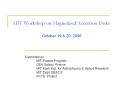 MIT Workshop on Magnetized Accretion Disks PowerPoint PPT Presentation