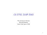 CS 2710, ISSP 2160