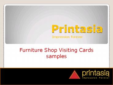 Furniture Shop Visiting Card designs printasia