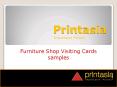 Furniture Shop Visiting Card designs printasia PowerPoint PPT Presentation