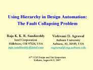 Using Hierarchy in Design Automation:
