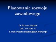Planowanie rozwoju zawodowego