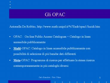 Gli OPAC