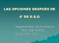 LAS OPCIONES DESPU PowerPoint PPT Presentation