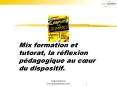 Mix formation et tutorat, la r PowerPoint PPT Presentation
