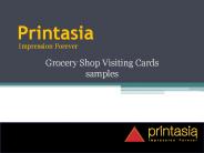 Grocery Shop Business Visiting Cards | Printasia.in