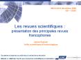 Les revues scientifiques : pr PowerPoint PPT Presentation