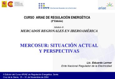 CURSO ARIAE DE REGULACI