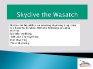 Skydive the Wasatch