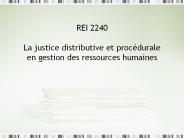 REI 2240 La justice distributive et proc