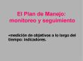 El Plan de Manejo: monitoreo y seguimiento PowerPoint PPT Presentation