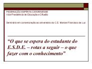 Subitem FEC: O conhecimento Esp