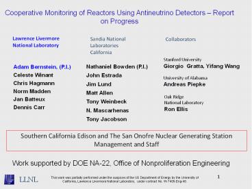 Cooperative Monitoring of Reactors Using Antineutrino Detectors 