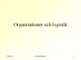 Organisationer och logistik PowerPoint PPT Presentation