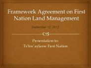 Framework Agreement on First Nation Land Management