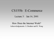 CS155b: E-Commerce