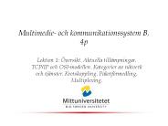 Multimedie- och kommunikationssystem B, 4p