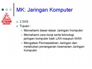 MK: Jaringan Komputer