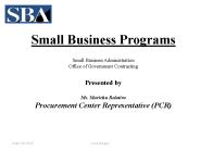 Small Business Programs