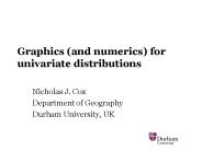 Graphics (and numerics) for univariate distributions