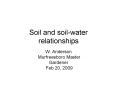 Soil and soil-water relationships PowerPoint PPT Presentation