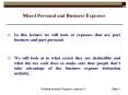 Mixed Personal and Business Expenses PowerPoint PPT Presentation
