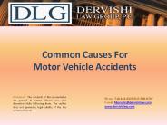 Common Causes For Motor Vehicle Accidents