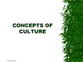 CONCEPTS OF CULTURE PowerPoint PPT Presentation