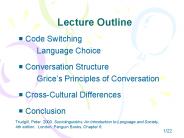 Lecture Outline