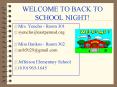 WELCOME TO BACK TO SCHOOL NIGHT! PowerPoint PPT Presentation