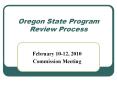 Oregon State Program Review Process PowerPoint PPT Presentation