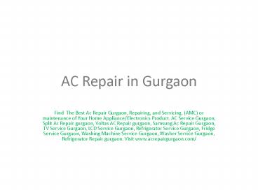 AC Installation in gurgaon
