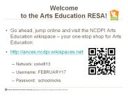 Welcome to the Arts Education RESA!