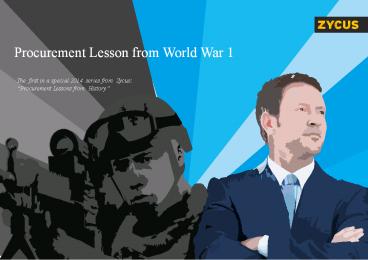Procurement Lessons World War 1