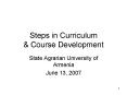 Steps in Curriculum PowerPoint PPT Presentation