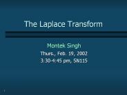 The Laplace Transform
