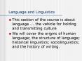 Language and Linguistics PowerPoint PPT Presentation