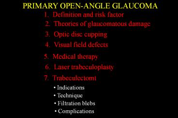 PRIMARY OPEN-ANGLE GLAUCOMA