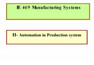 II- Automation in Production system ????? ???? ???????