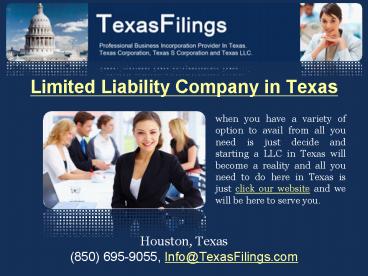 Limited Liability Company in Texas (1)