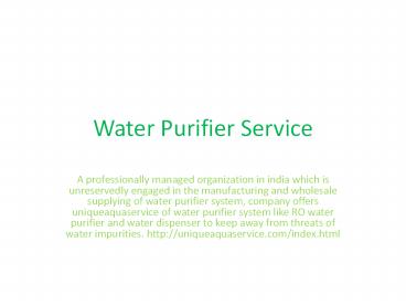 RO Repair in Gurgaon