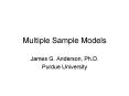 Multiple Sample Models PowerPoint PPT Presentation
