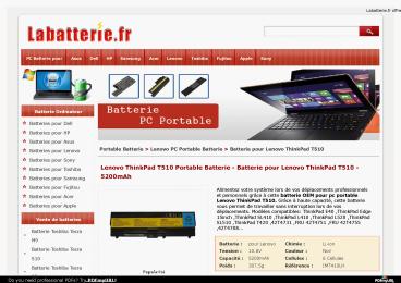http://www.labatterie.fr/lenovo-thinkpad-t510-portable-batterie.html